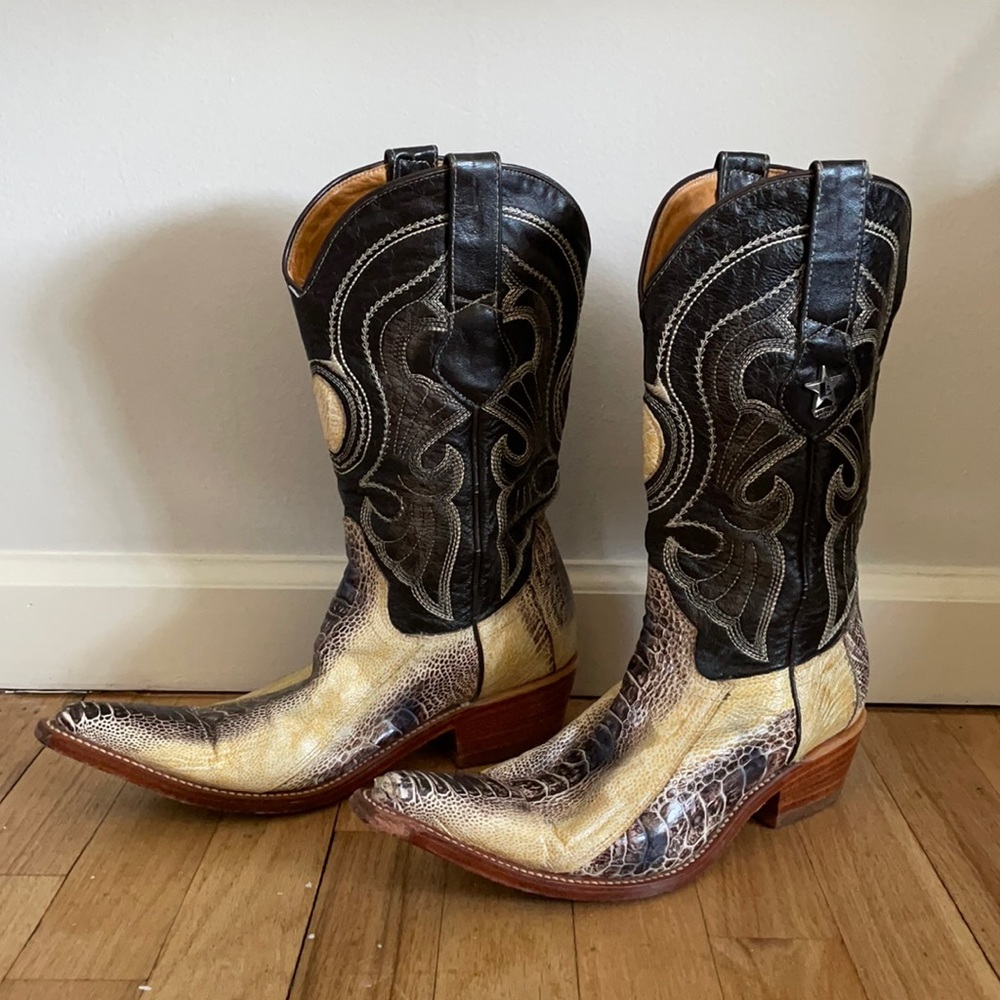 Cowboy Boots - Ostrich - Women’s - 8.5